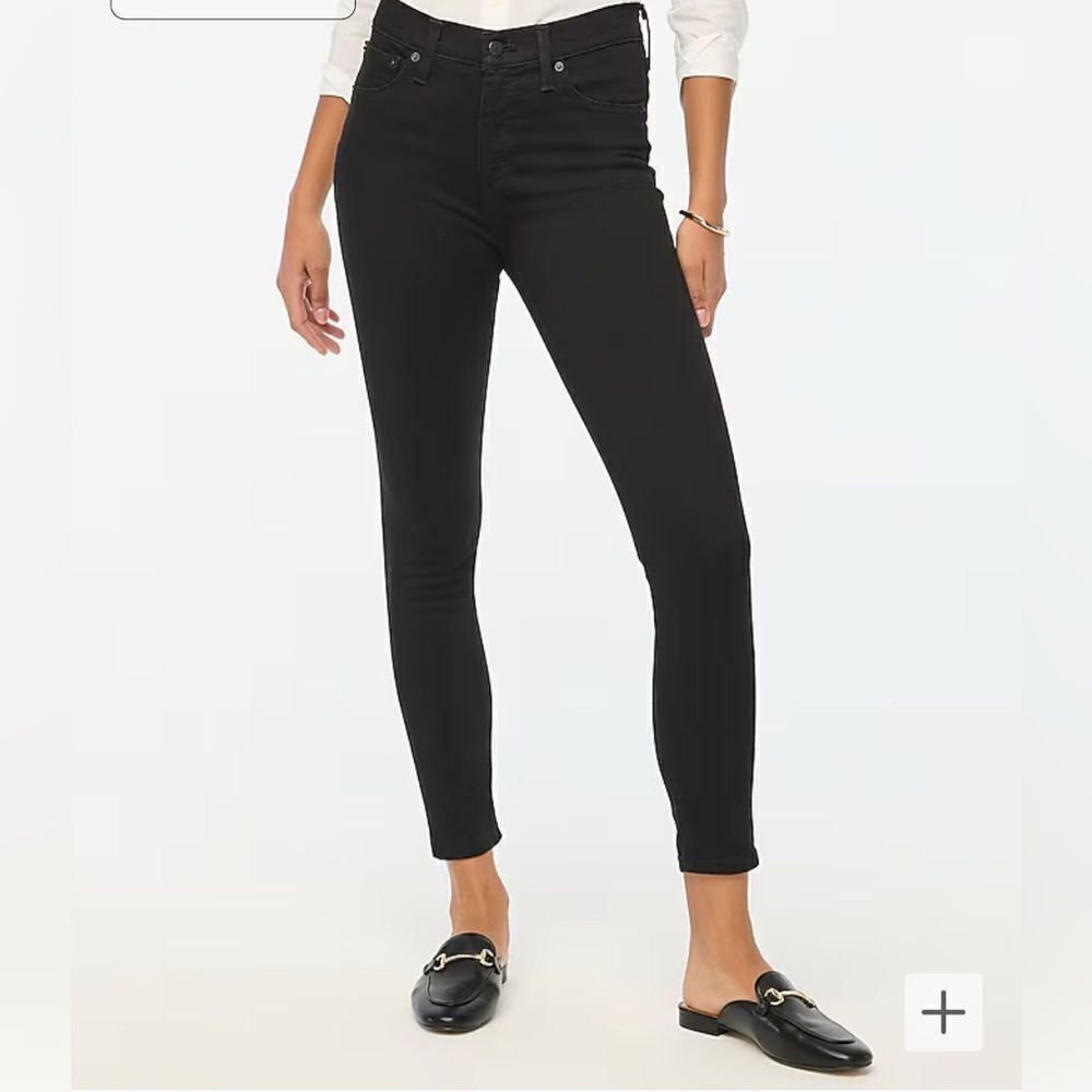 J.‎ Crew 9" Mid-Rise Black Skinny Jean size 27